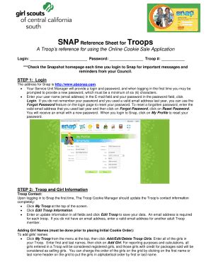 Fillable Online SNAP Reference Sheet for Troops A Troops reference for ...