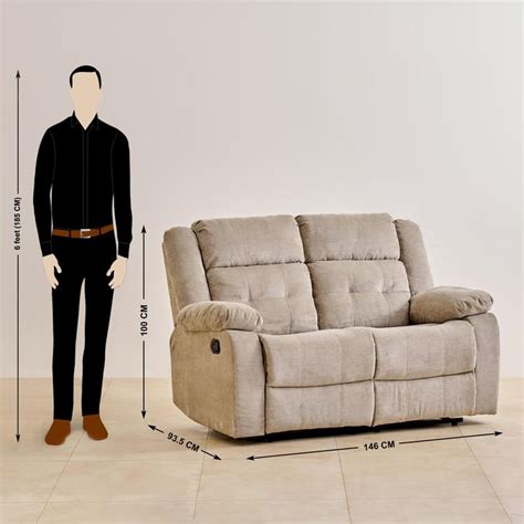 Buy Helios Zurich Fabric 3+2 Seater Recliner Set - Beige from Helios by ...