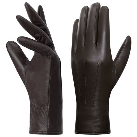 Harssidanzar Leather Gloves Women, Winter Warm Fleece Lining Touchscre ...