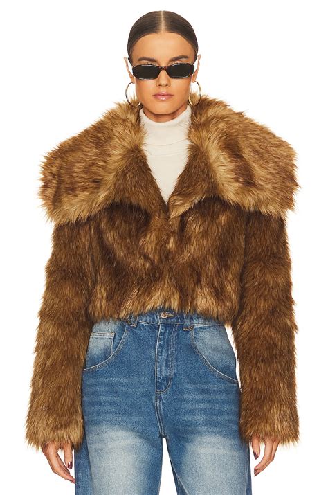 Lovers and Friends Ella Cropped Jacket in Brown | REVOLVE