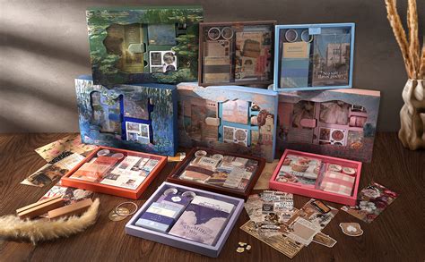 MGNLR Vintage Aesthetic Scrapbook Kit(346Pcs) Scrapbooking Supplies Kit ...