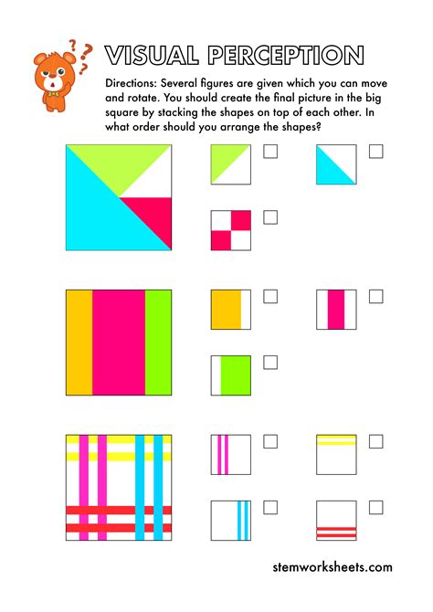 Visual Perception Exercises 的图像结果