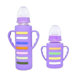 Buy THE LITTLE LOOKERS High Borosilicate Glass Feeding Bottle with ...