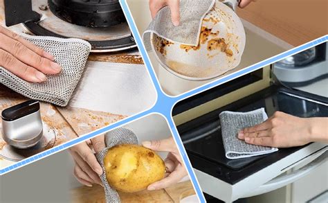 Forcado 3 Pack Non-Scratch Wire Dishcloth & Gaps Cleaning Brush ...