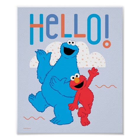 Sesame street cookie monster elmo hello – Artofit
