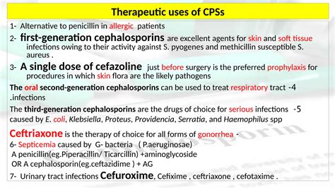 cephalosporins and other B lactam antibiotics .pptx