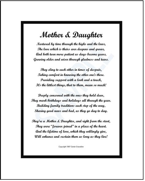 Mother Daughter Poems