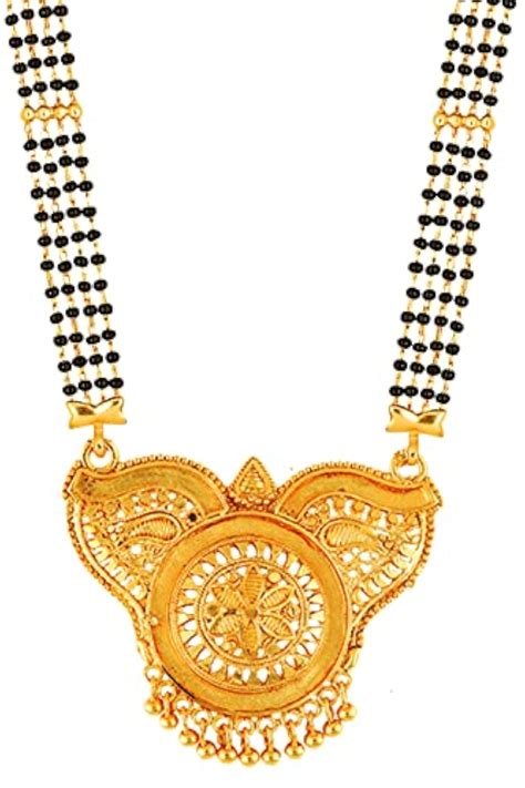 Temple South Indian 1 Gram Chain Maharashtrian Long Double Chain ...