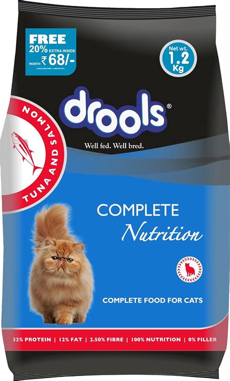 Buy Drools Adult(+1 year) Dry Cat Food, Tuna & Salmon, 1.2kg (20% Extra ...