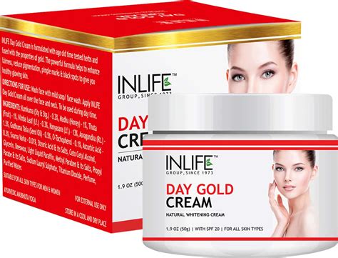 Buy INLIFE DAY GOLD CREAM SKIN WHITENING WITH SPF 20 FOR MEN AND WOMEN ...