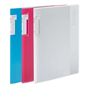 Kokuyo File Clear Book Novita A4, 20 Sheets, Light Blue, Pink ...