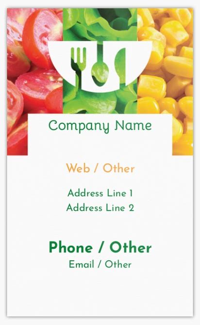 Food Catering Classic Visiting Cards Templates & Designs | Vistaprint