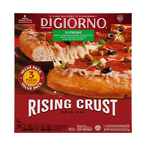 DiGiorno 12" Rising Crust Supreme Pizza | BJ's Wholesale Club