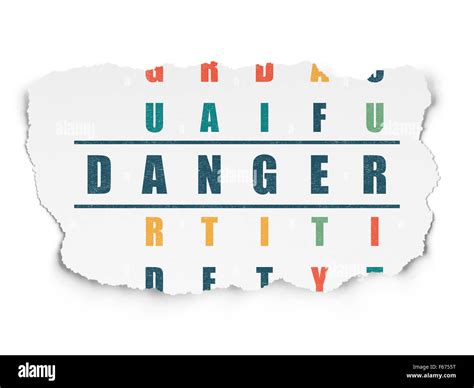 Privacy concept: Danger in Crossword Puzzle Stock Photo - Alamy