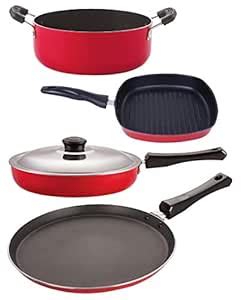Buy Nirlon Non-Stick Stain Resistance 4 Piece Dishwasher Safe Kitchen ...