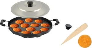 Masox Store Non-Stick 12 Cavity Appam Patra with Lid Paniyarrakal ...