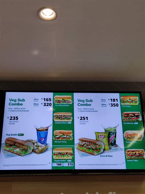 Menu at Subway Nikol, Ahmedabad
