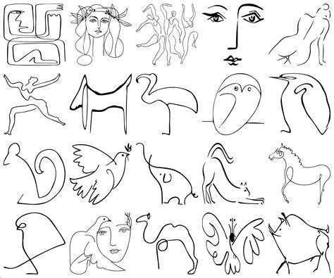 Picasso Line Art Bundle, 140 Files, Picasso Line Art Drawings ...