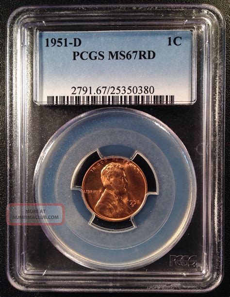 1951 - D Lincoln Wheat One Cent Ms67rd 25340380