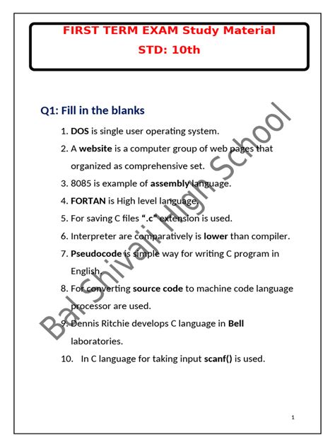 Image result for STD 10 Computer Chapter