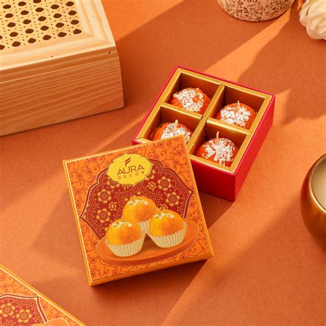 Festive Ladoo Candle Gift Set |Set of 4| – AuraDecor