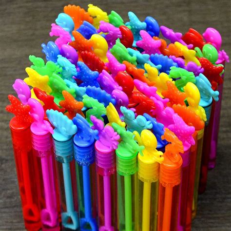 Buy VKTEN 64Pcs Sea Animals Mini Bubble Wands Assortment 8 Colors 8 ...