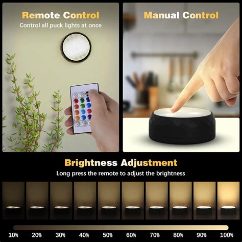 Buy NARUNDREN Puck Lights with Remote,13 Colors Changeable LED Under ...