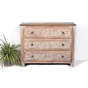 FURNSTREET FURNITURE Solid Mango Wood 3 Chest Drawer for Living Room ...