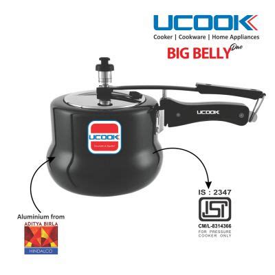 UCOOK Big Belly Duo 3 L Inner Lid Induction Bottom Pressure Cooker (Ha ...