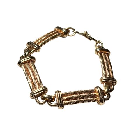 vintage CHRISTIAN DIOR twisted plate link bracelet | NOIR ONLINE