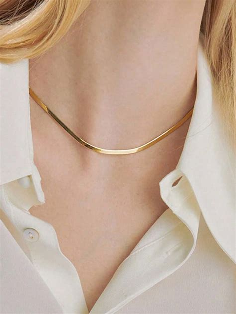 1pc Stainless Steel Silver Square Necklace For Men & Women, Suitable ...