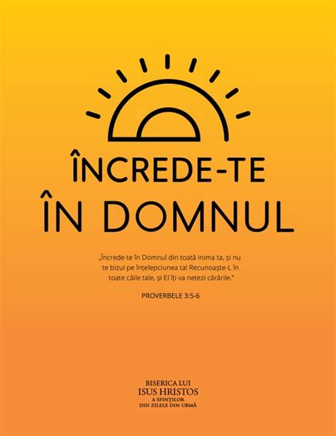 Afiș: Încrede-te în Domnul