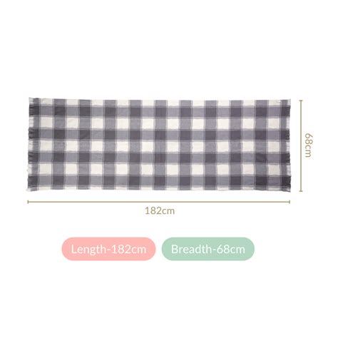 Checked Warm Shawl Scarf Grey Online - Premium Scarf | Nestasia