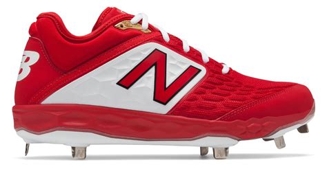 New Balance Low-Cut 3000v4 Metal Baseball Cleat Mens Shoes Red with ...