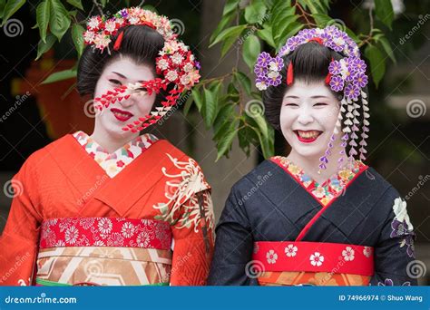Geisha girls in Japan editorial stock image. Image of festival - 74966974