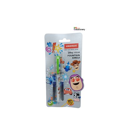 Unomax Fountai Emoji Fountain Pen Blue Ink Pack of 10 - Fountain Pens ...