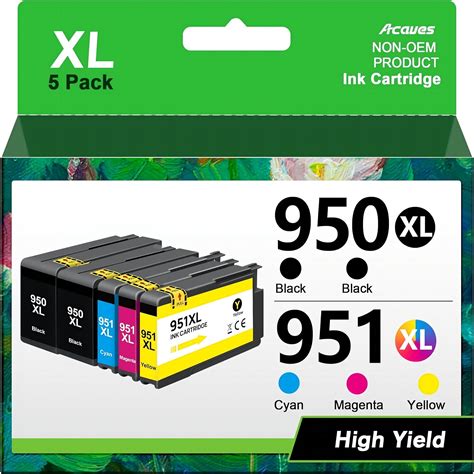 Amazon.com: Gagalay 950XL and 951XL Ink Cartridges Combo Pack ...