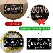 Remove Your Shoes Sign For the Front Door - Rustic | Ubuy India