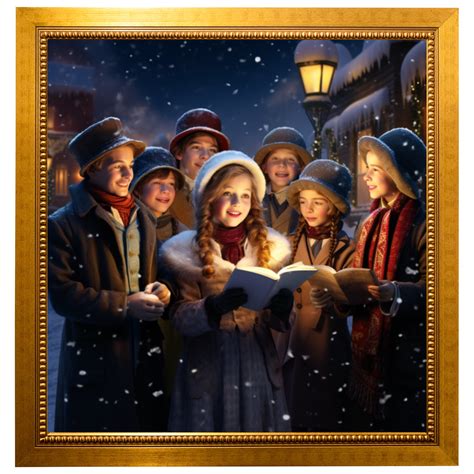 Christmas Carolers Print Winter Caroler Decor Set of Four Christmas Carol Wall Art Winter Wall ... - drawing of xmas carolers