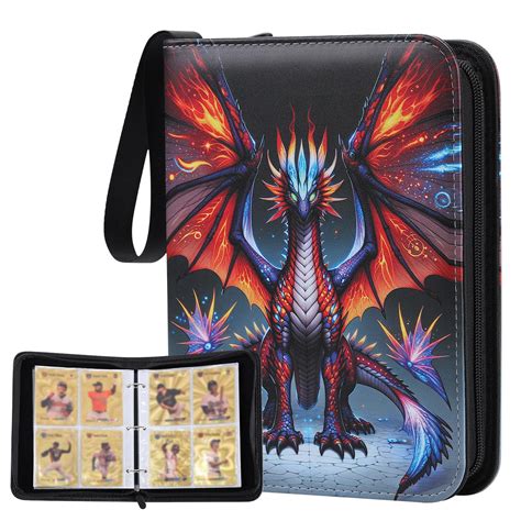 Trading Card Storage Album - 400 Pocket Card Binder with 50 Durable 4 ...