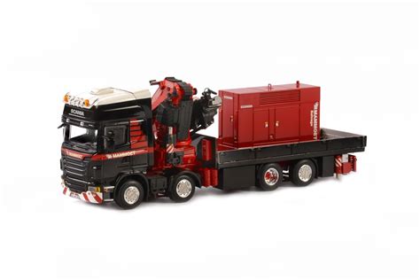Buy Scania R480 8x2 Mammoet Truck Black with Fassi Crane and Red ...