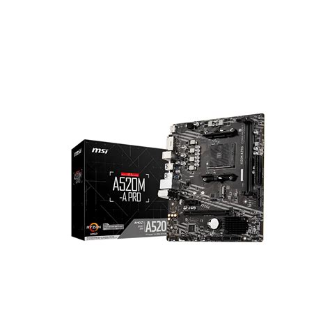 MSI A520M-A PRO Motherboard - DDR4, AMD AM4, Essential Features ...
