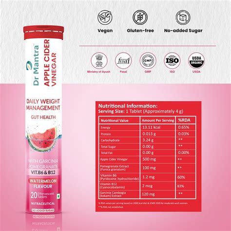 Apple Cider Vinegar Effervescent Tablets with Garcinia | Effortless We ...