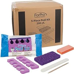 ForPro Basics 5-Piece Pedi Kit, Pumice Pad, Wood Nail File, Mini Buffer ...