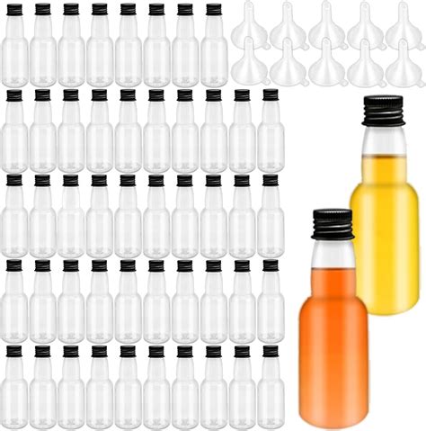 Amazon.com: 50 Pack Mini Liquor Bottles,1.7oz/50ml Plastic Spirit ...