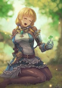 Anime Girls Long Hair Armor Matte Finish Poster Paper Print - Animation ...