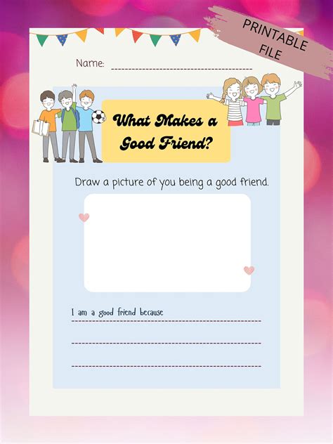 Good Vs Bad Friends Poster PRINTABLE Emotional Learning Social Skills ...
