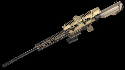 3D model Tactical Modular Sniper Rifle HK G28 patrol VR / AR / low-poly ...