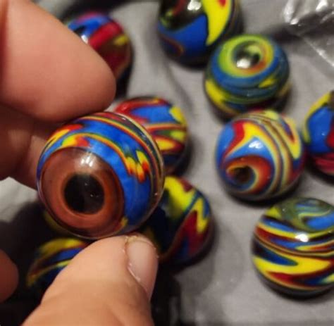HOM 25mm Rare Handmade Art Glass Colored Marbles - Large India | Ubuy