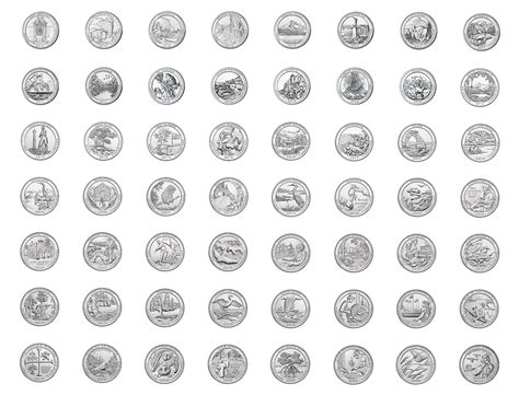 Printable List Of Quarters From 1999 To 2023 With Pictures